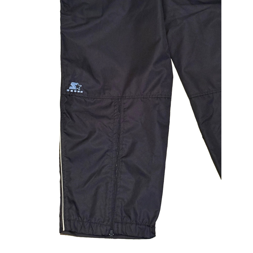 Starter Track Pants Mens Medium Navy Blue Ripstop Zipper Leg 1971 Logo Joggers - Picture 5 of 8
